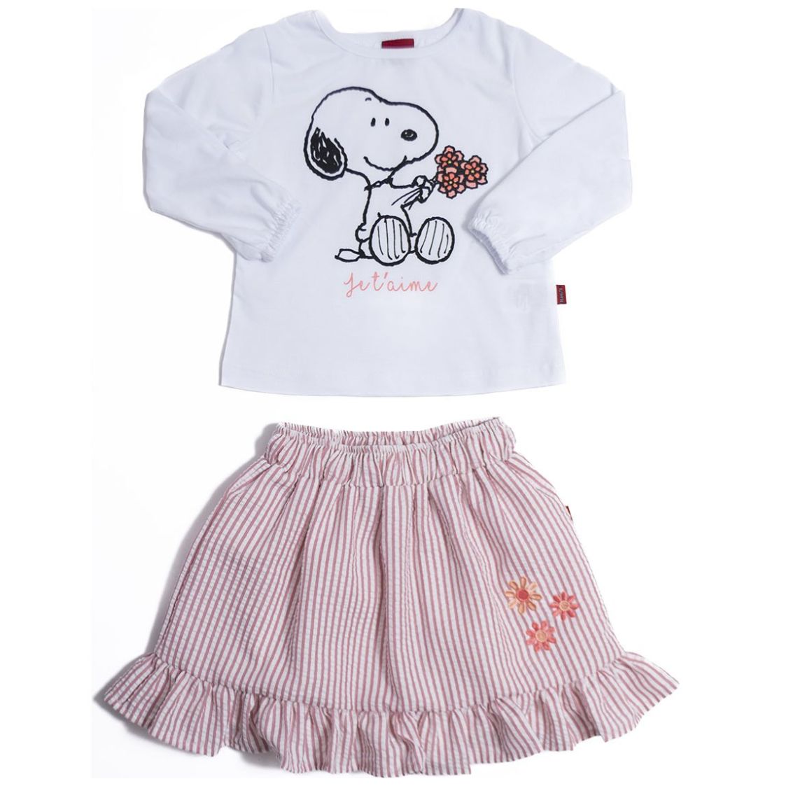 Conjunto de Playera y Jumper para Niña Snoopy