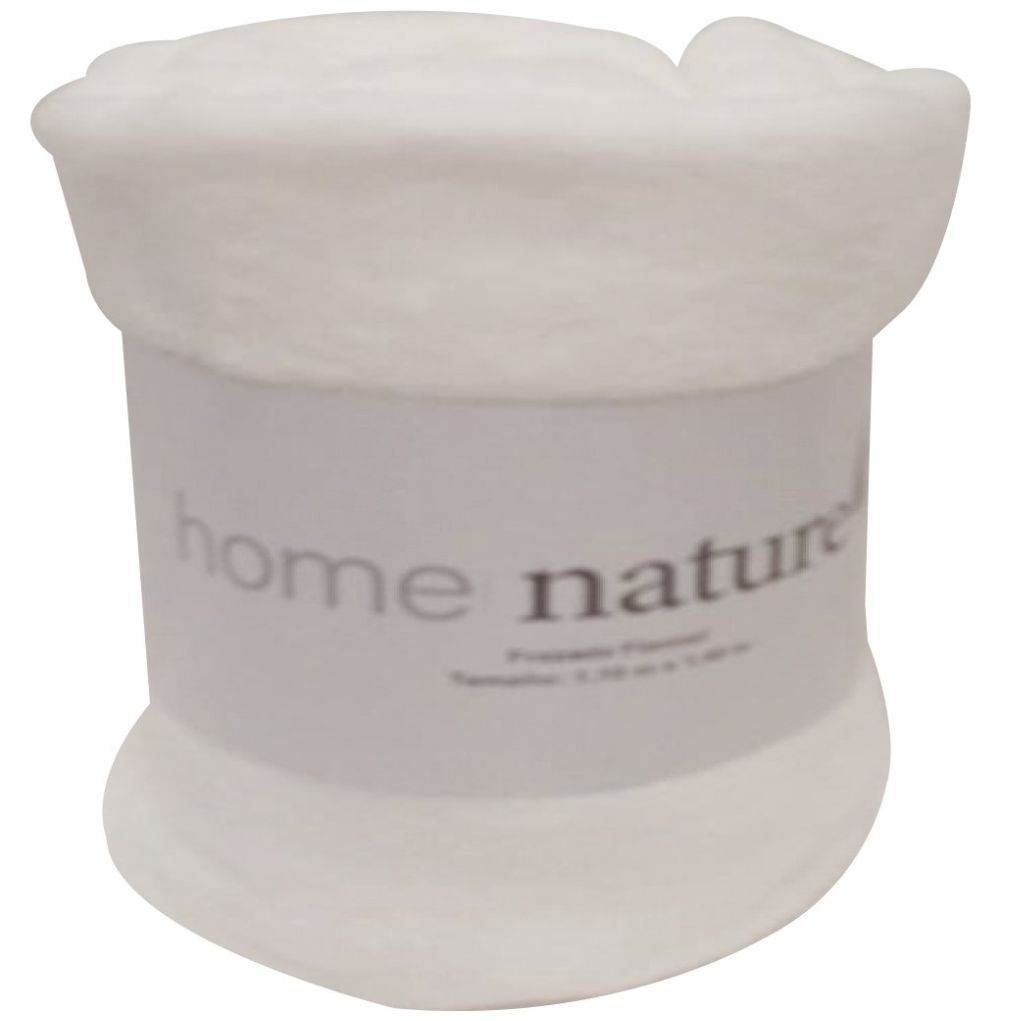 Frazada Flannel Blanco  Home Nature