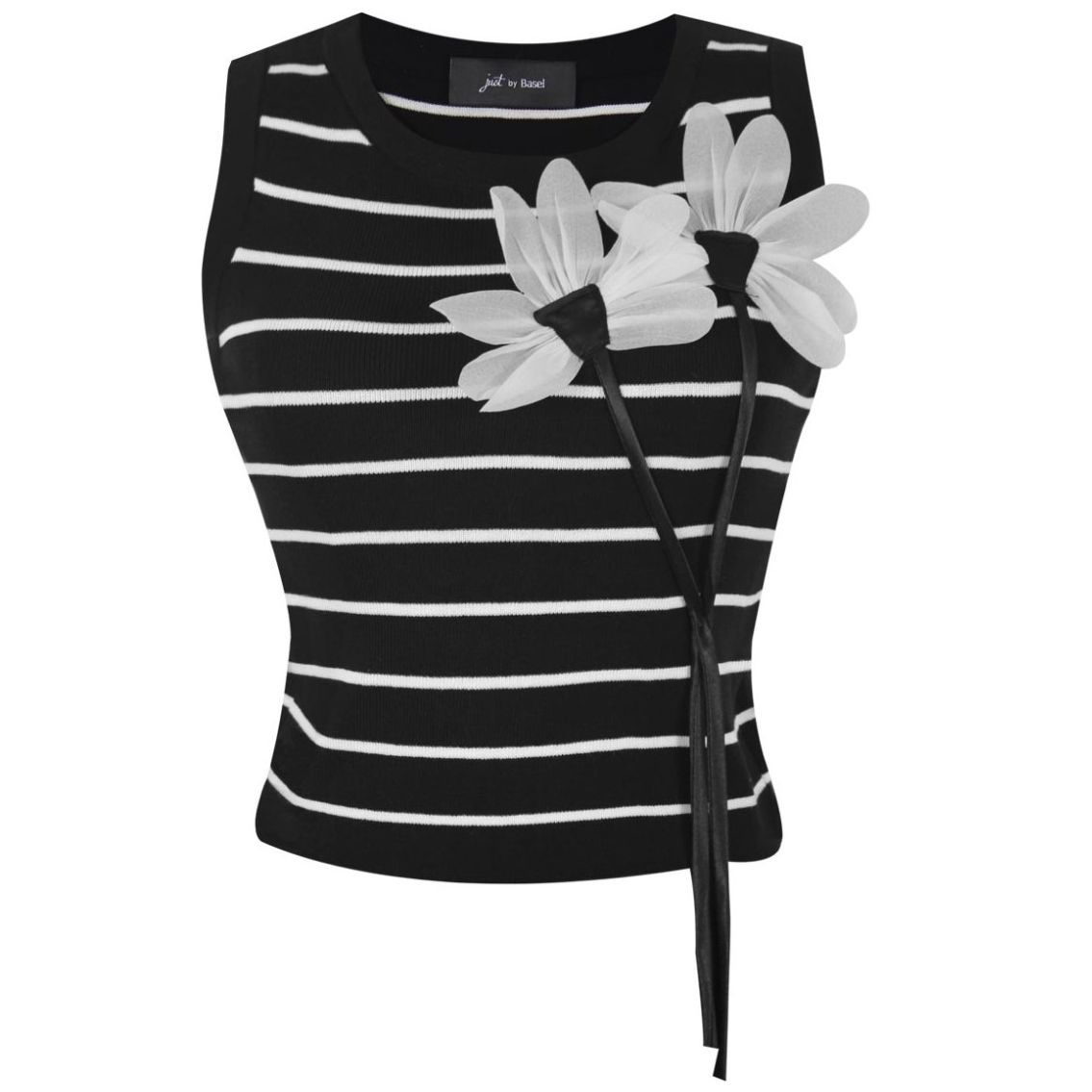 Blusa de Punto Aplicación de Flor para Mujer Petite Just By Basel