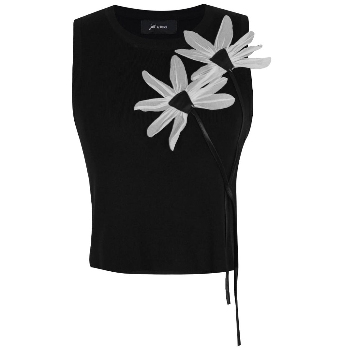 Blusa de Punto Aplicación de Flor para Mujer Petite Just By Basel