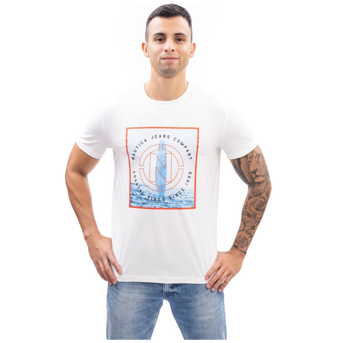 Playera con Estampado para Hombre Nautica Jeans Co