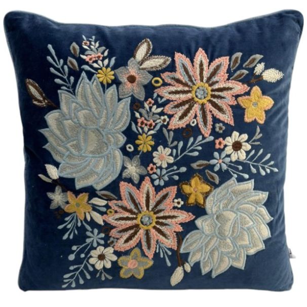 Cojín Multi Flowers Navy Vintage Home