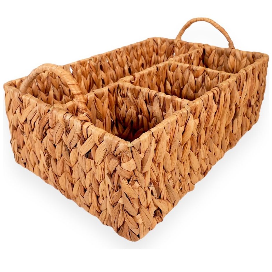 Cesta de Almacenamiento con Asas 4 Divisiones 39.6 X 27 X 14 Cm  Home Nature