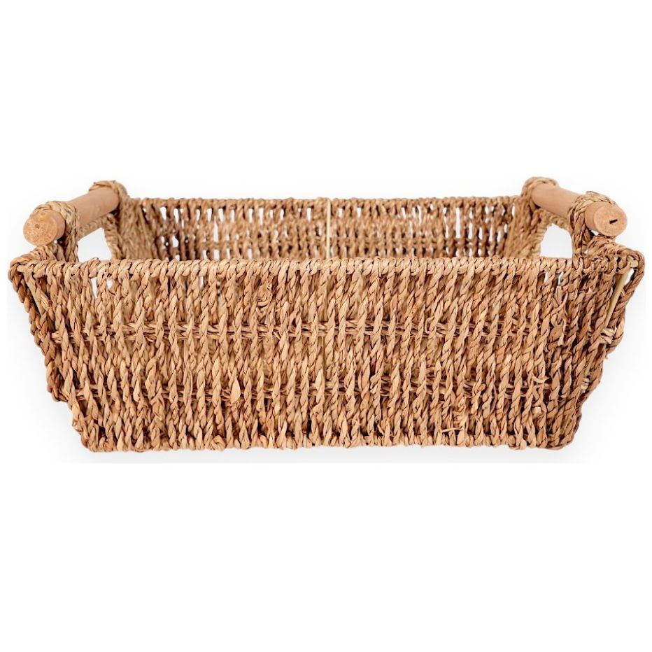 Cesta Gala Hecha con Hierba Marina 30 X 26 X 12 Cm Home Nature