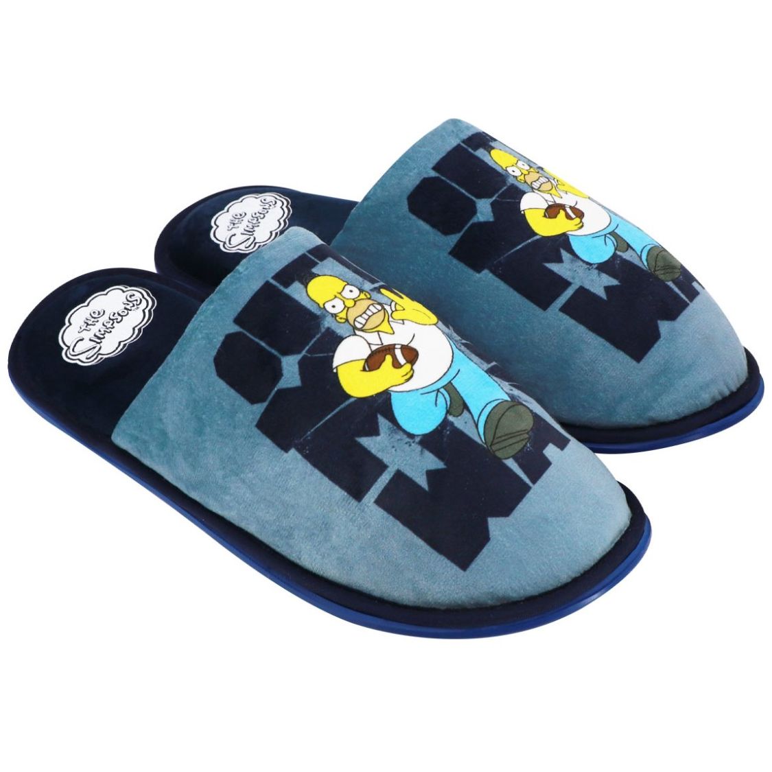 Pantufla Gris para Hombre Personajes