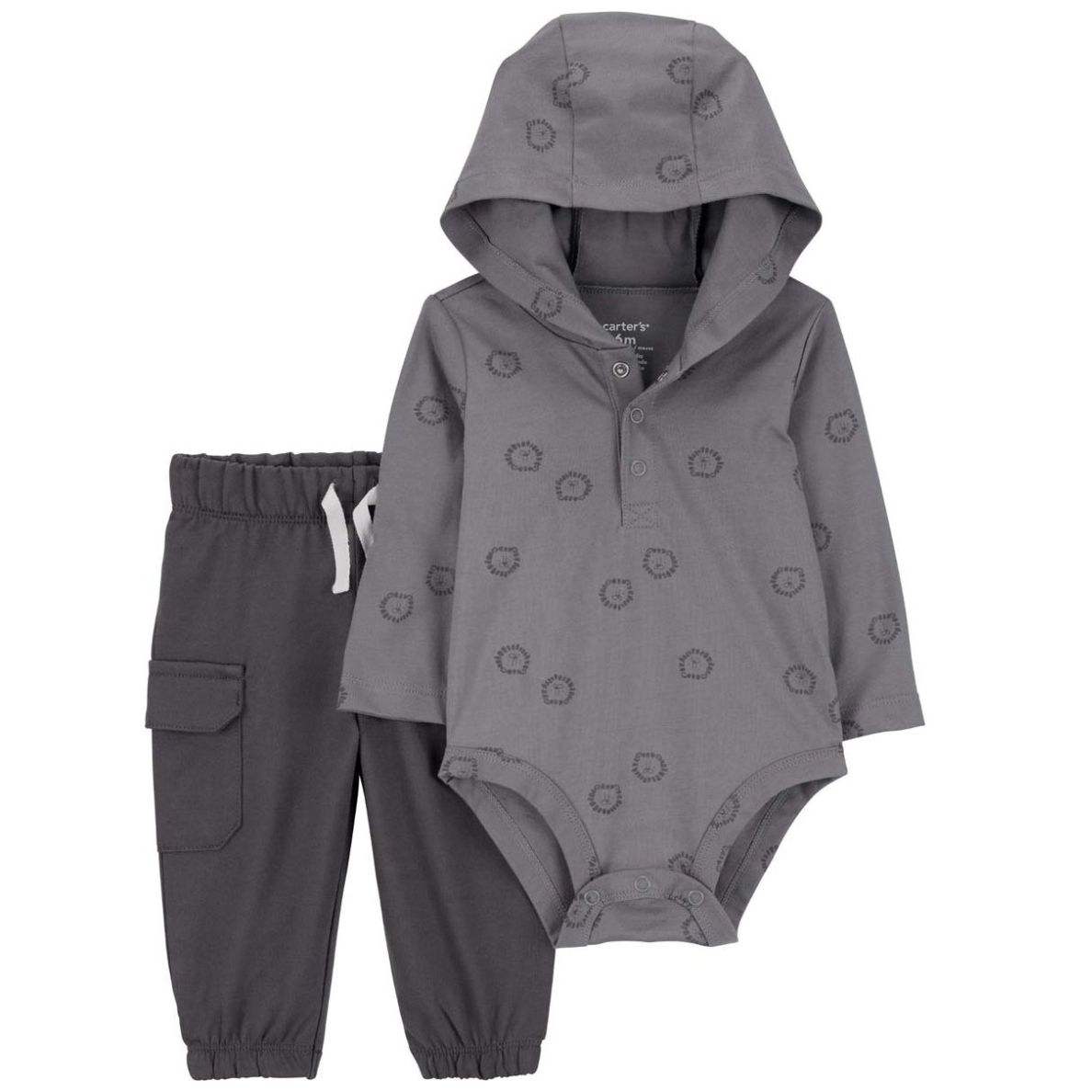 Conjunto 2 Piezas con Pants Leones Gris para Bebé Niño Carter's