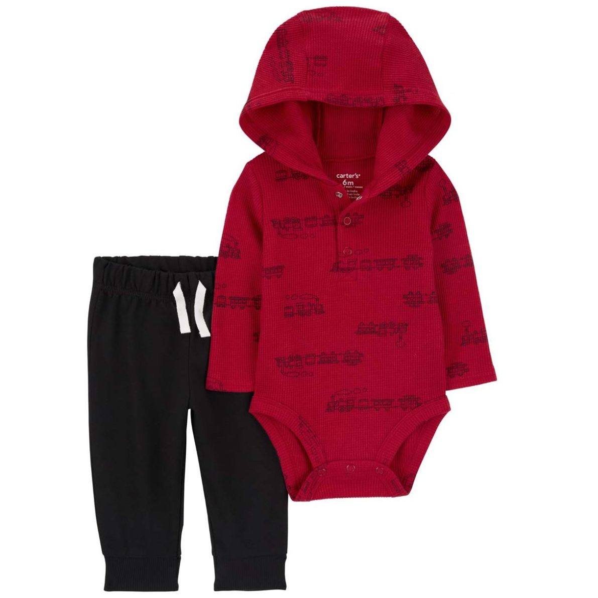 Conjunto 2 Piezas con Pants Trenes Rojo Combinado para Bebé Niño Carter's