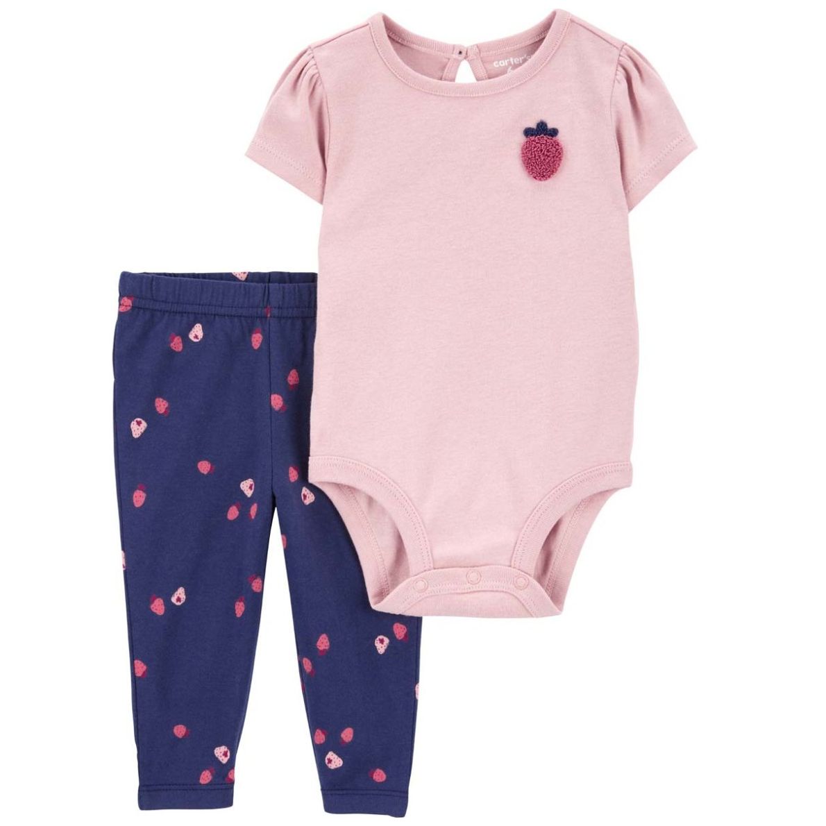 Conjunto 2 Piezas con Pants Fresas Rosa Combinado para Bebé Niña Carter's