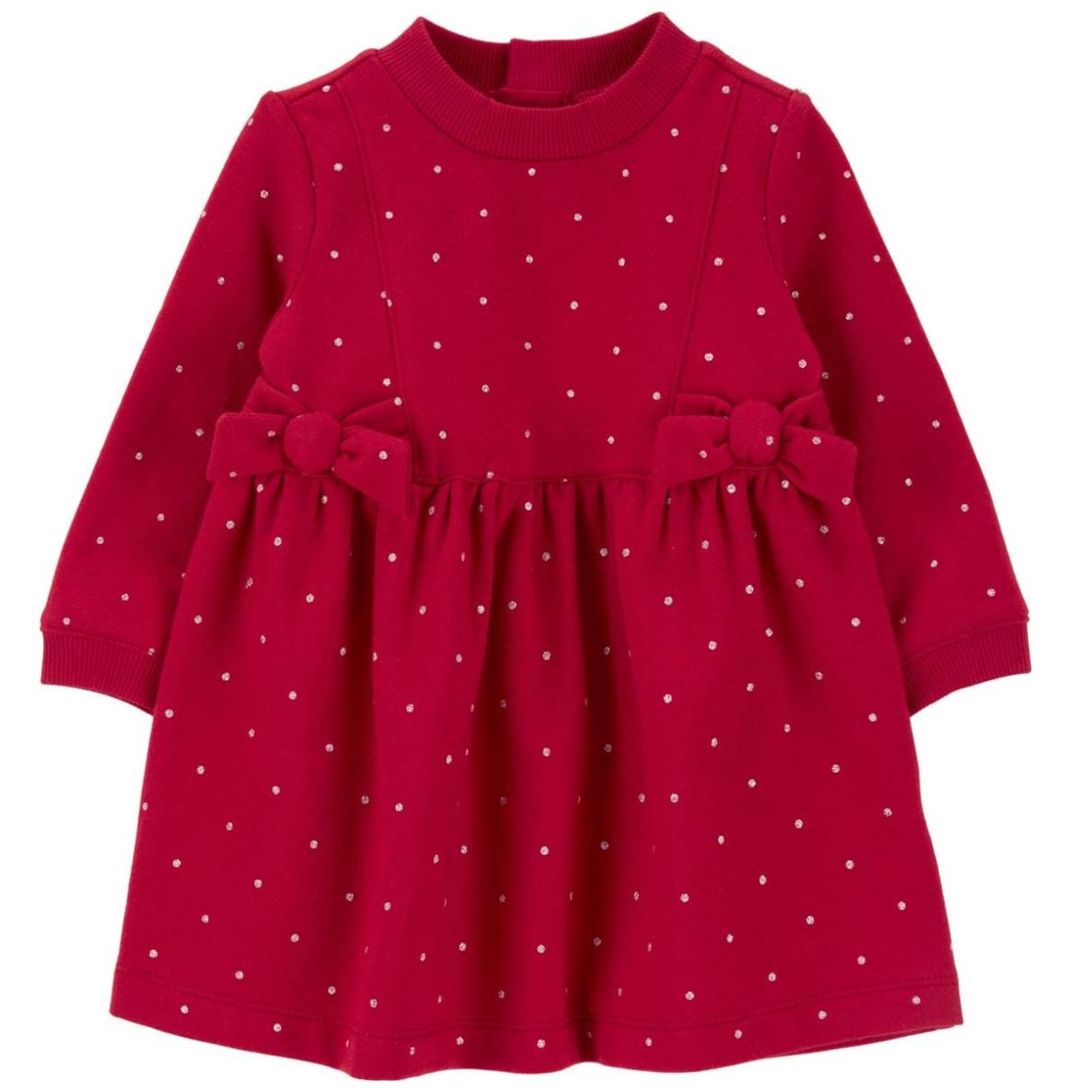 Vestido Manga Larga Lunares Rojo para Bebé Niña Carter's