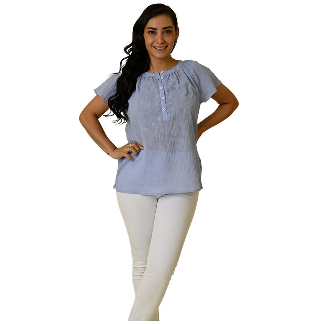 Blusa con Botones para Mujer Juniors Ferrioni