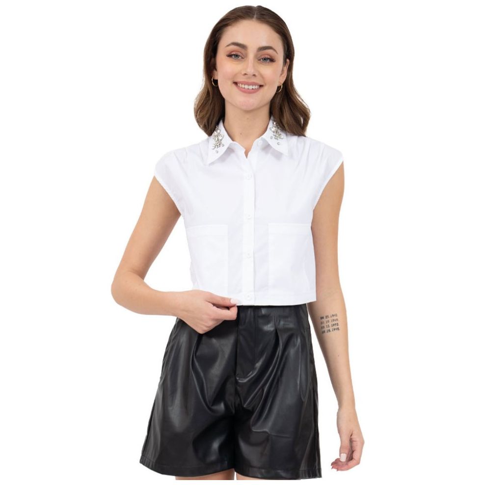 Blusa con Pedrería para Mujer Juniors Forever  21