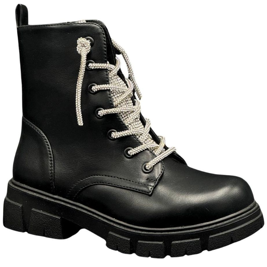 Bota con Agujeta 18-23 Negro para Niña Jeanious