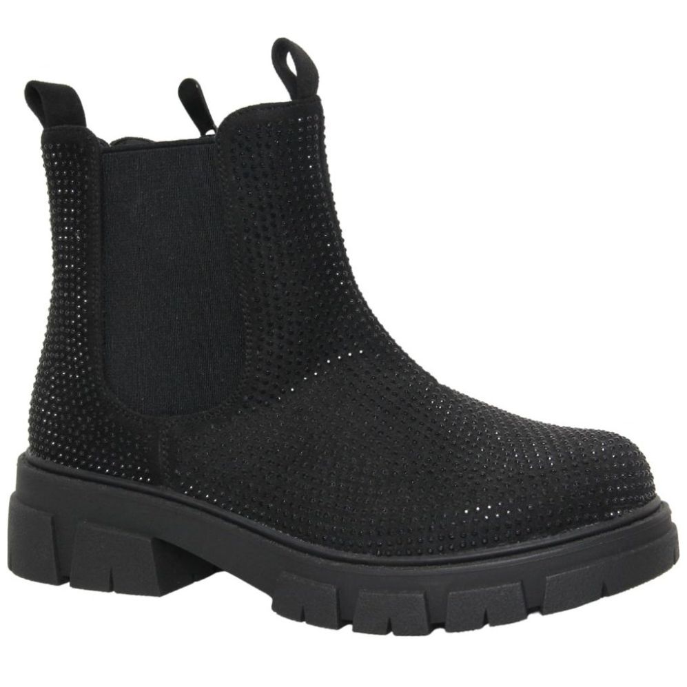 Botin con Brillos 18-23 Negro para Niña Jeanious