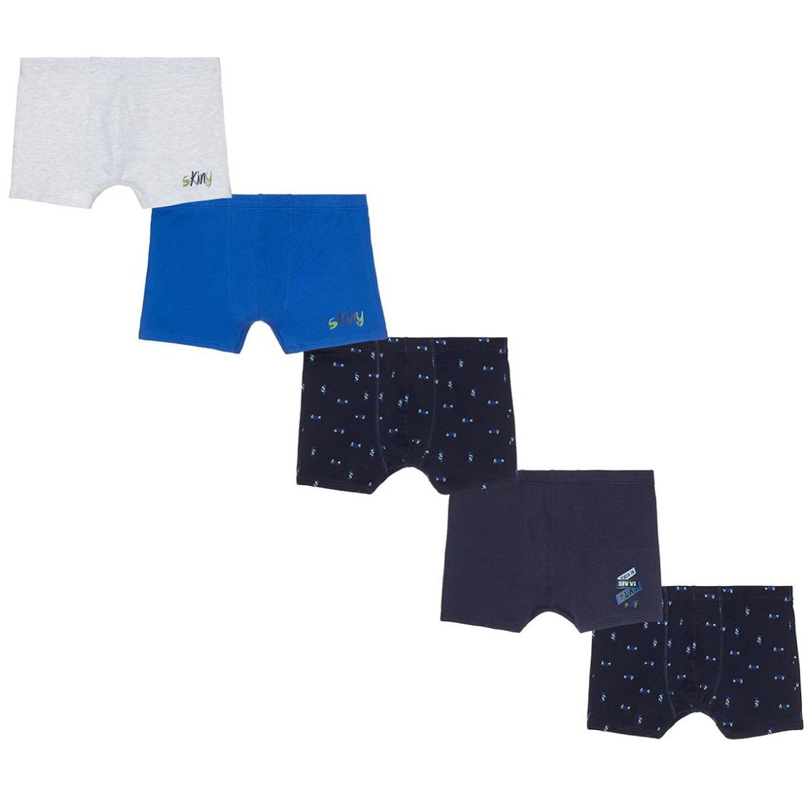 Pack de 5 Boxers para Niño Skiny