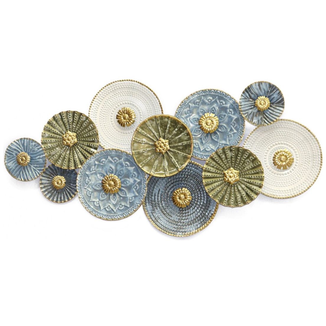 Decorativo de Pared Circles Multi Green Vintage Home