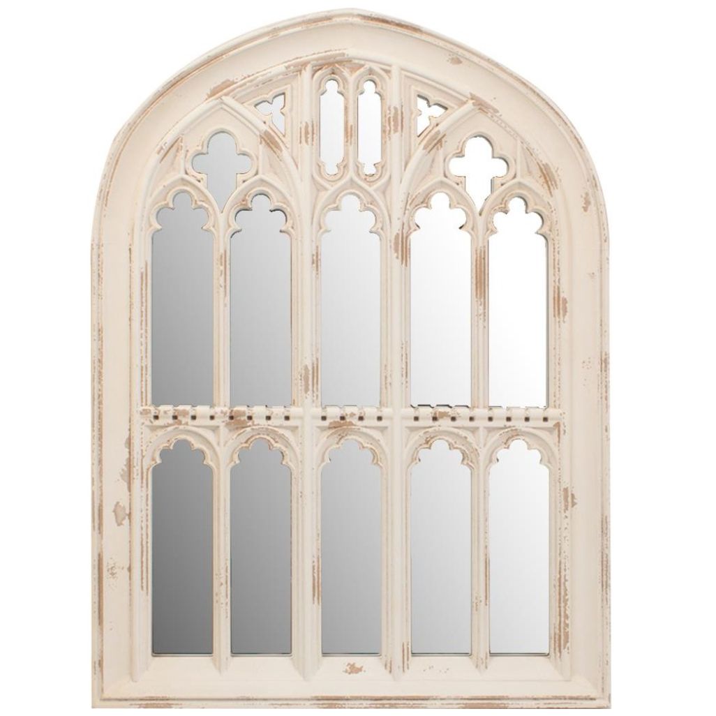 Decorativo de Pared Window Mirror White Vintage Home