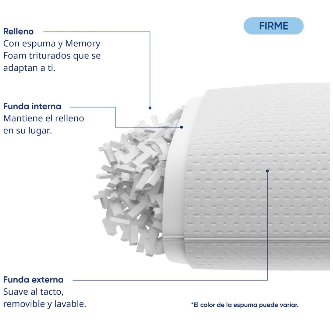 Almohada Ajustable Standar Luuna