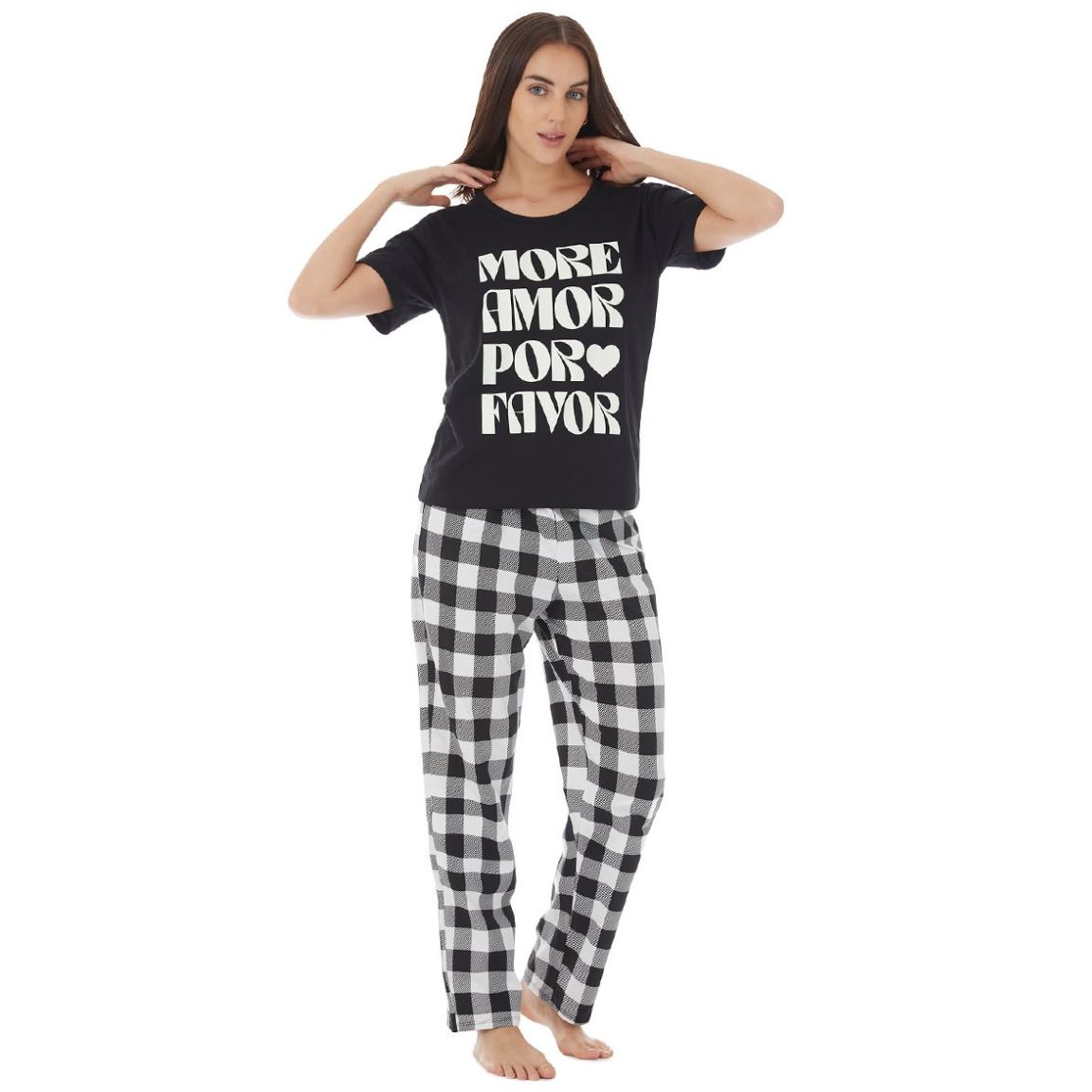 Pijama Manga Corta Tops & Bottoms para Mujer