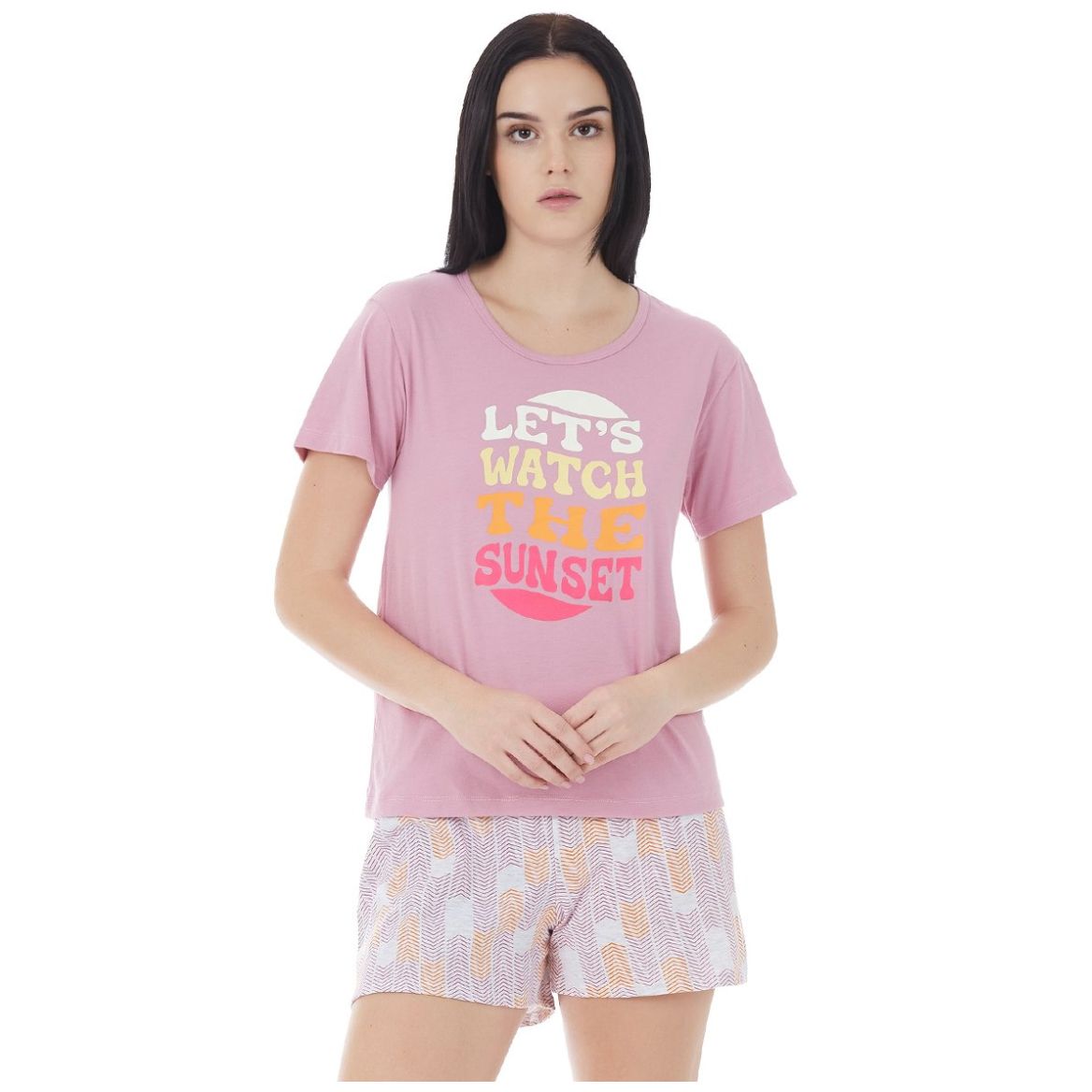 Pijama Manga Corta y Short Tops & Bottoms para Mujer