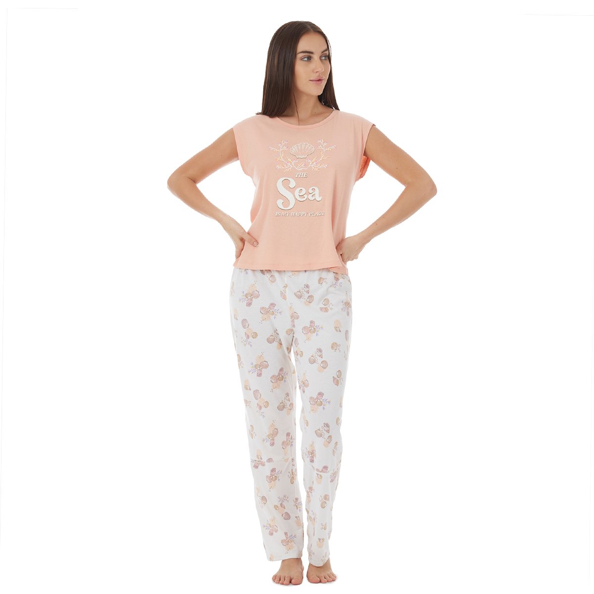 Pijama Sin Manga Tops & Bottoms para Mujer