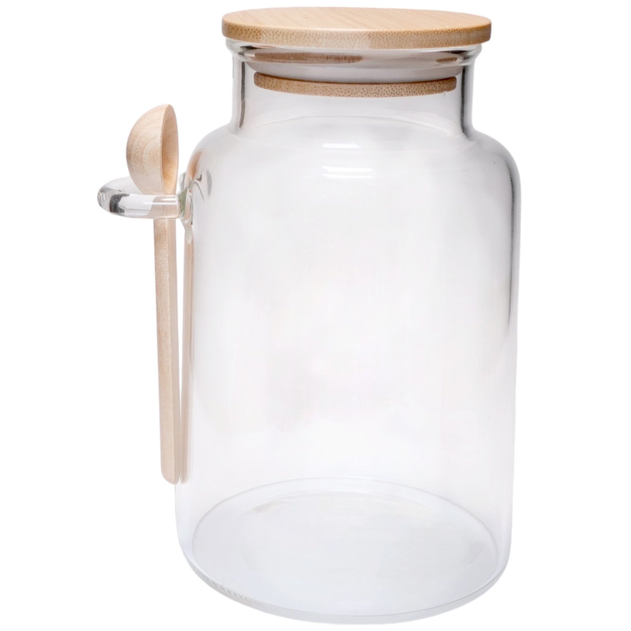 Recipiente de Vidrio con Cuchara de Madera 500 Ml Home Nature