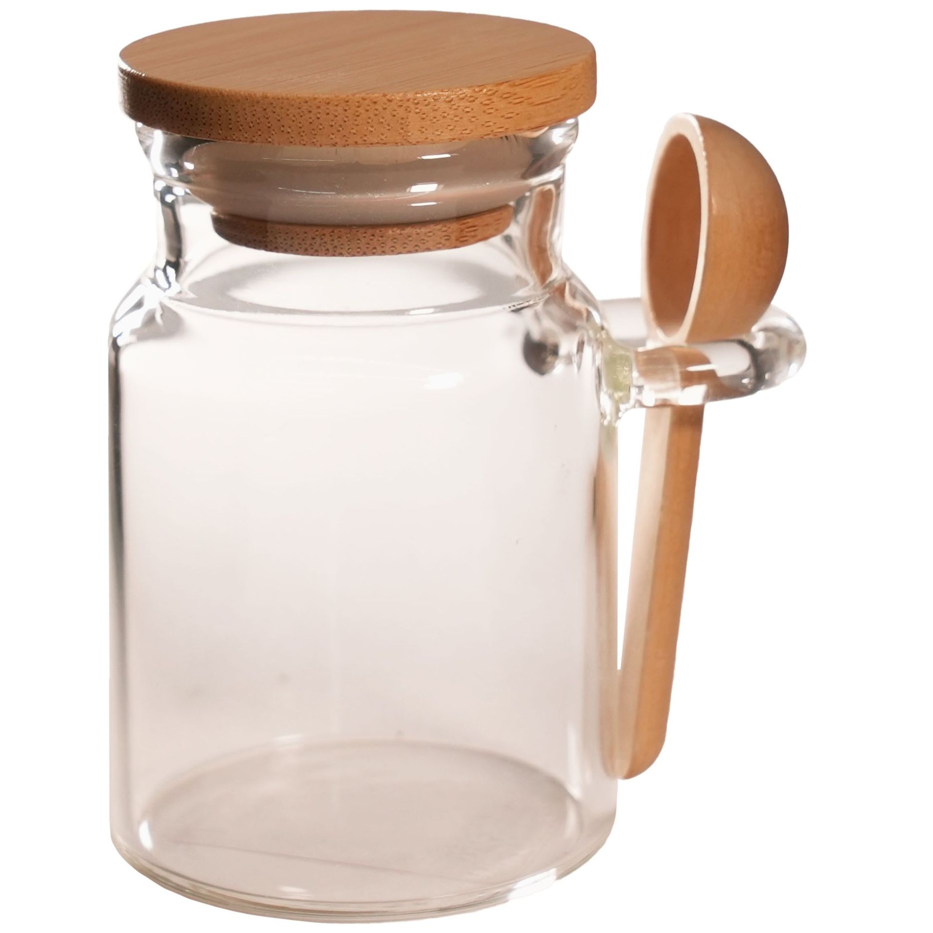 Recipiente de Vidrio con Cuchara de Madera 80 Ml Home Nature