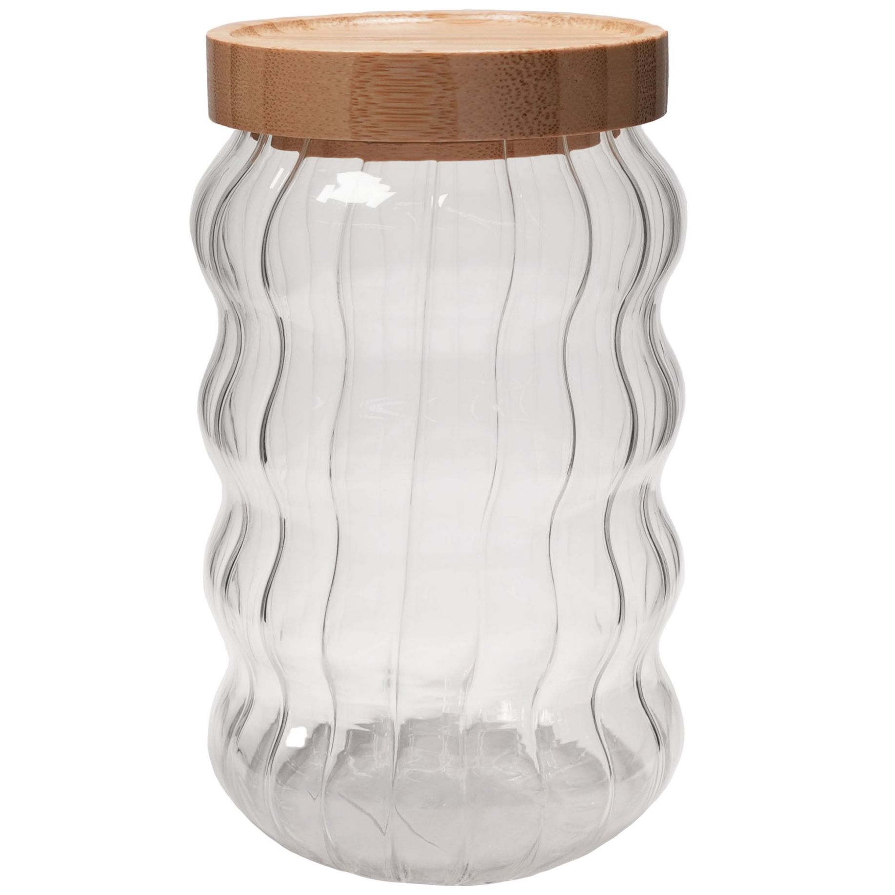 Tarro de Vidrio con Tapa de Madera 680 Ml Home Nature