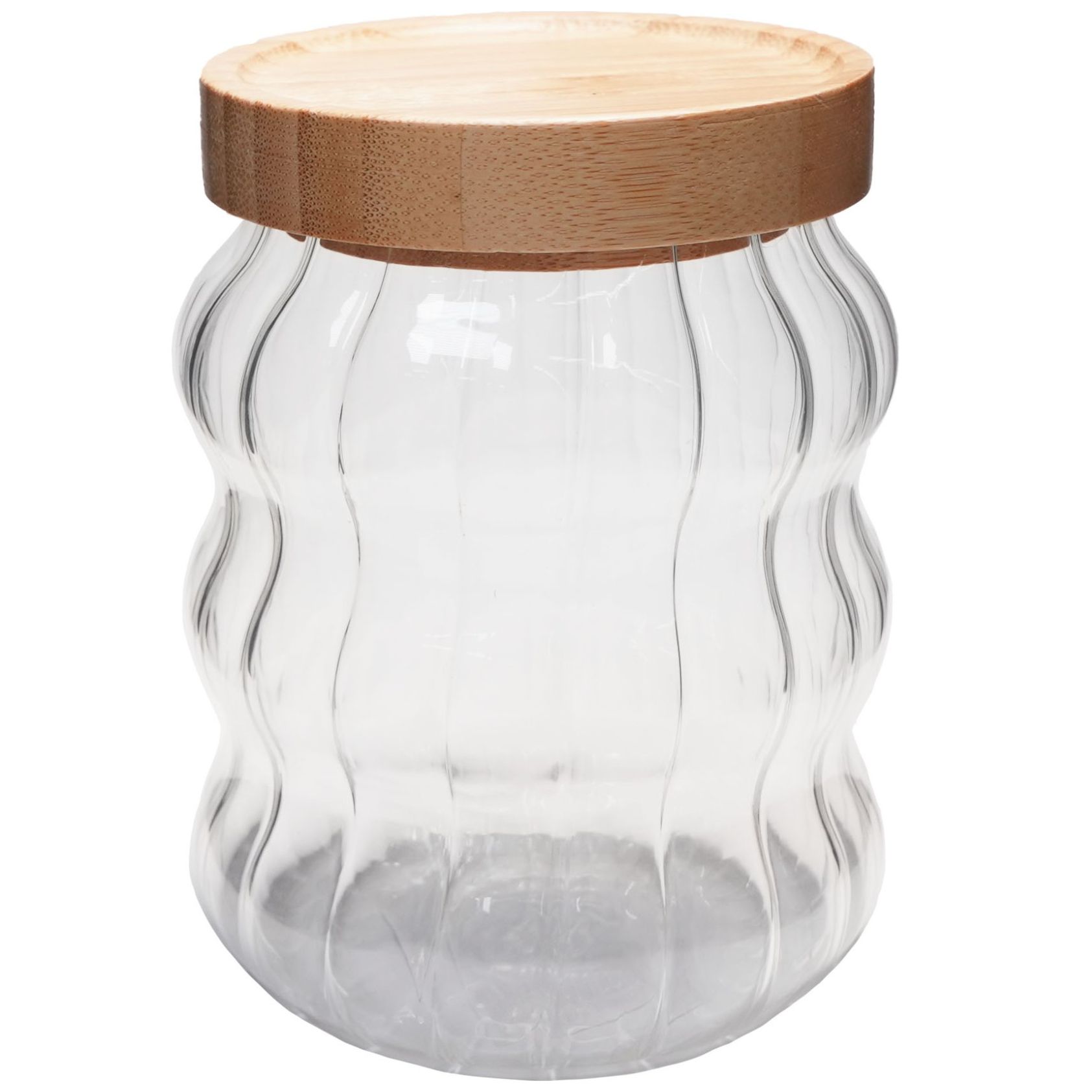 Tarro de Vidrio con Tapa de Madera 540 Ml Home Nature