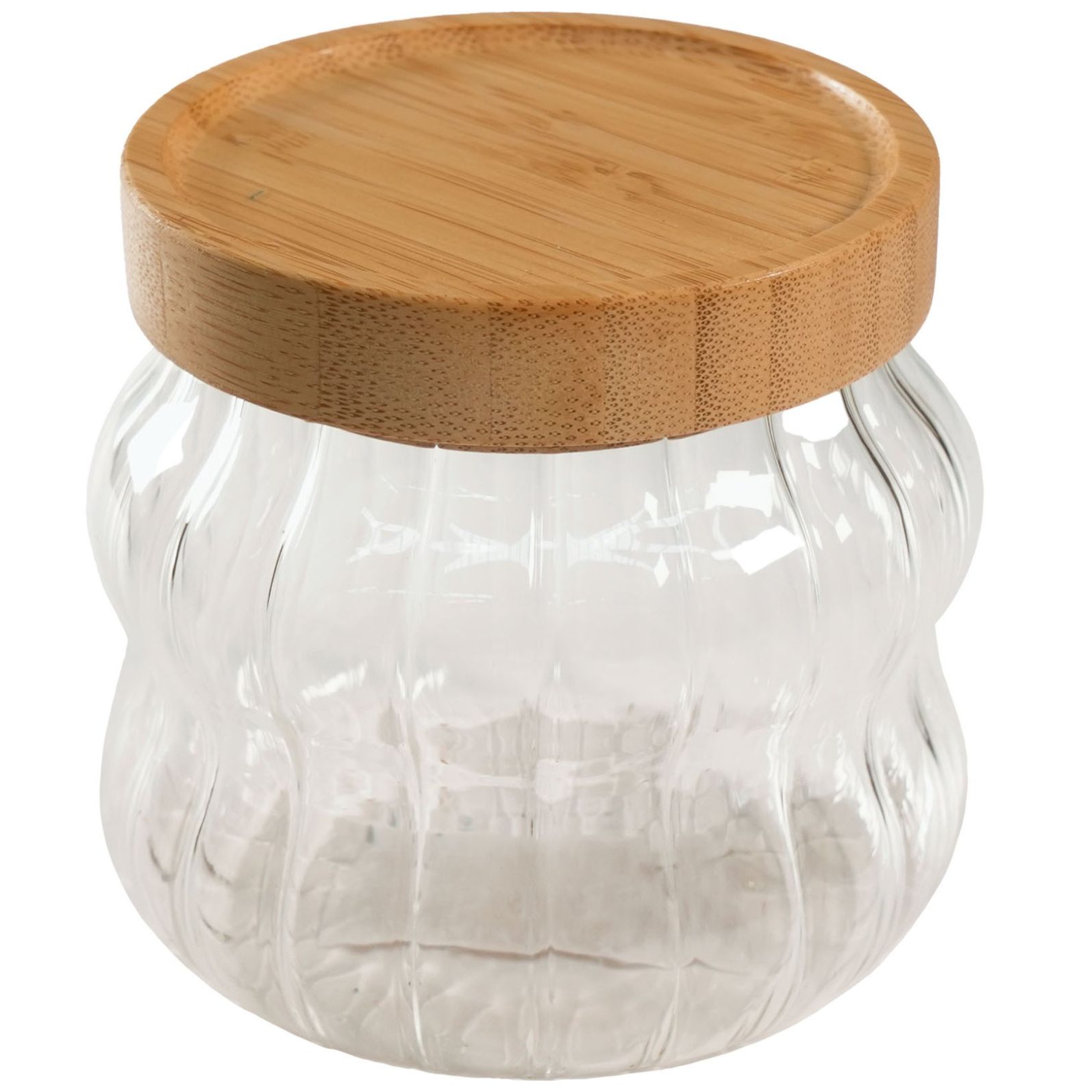 Tarro de Vidrio con Tapa de Madera 340 Ml Home Nature