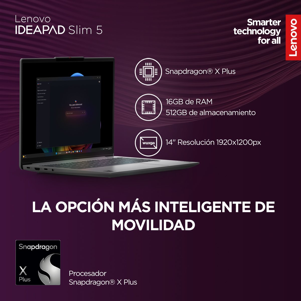 Laptop Lenovo Ip Slim 5 14 Snapd X 16 512 C Pc