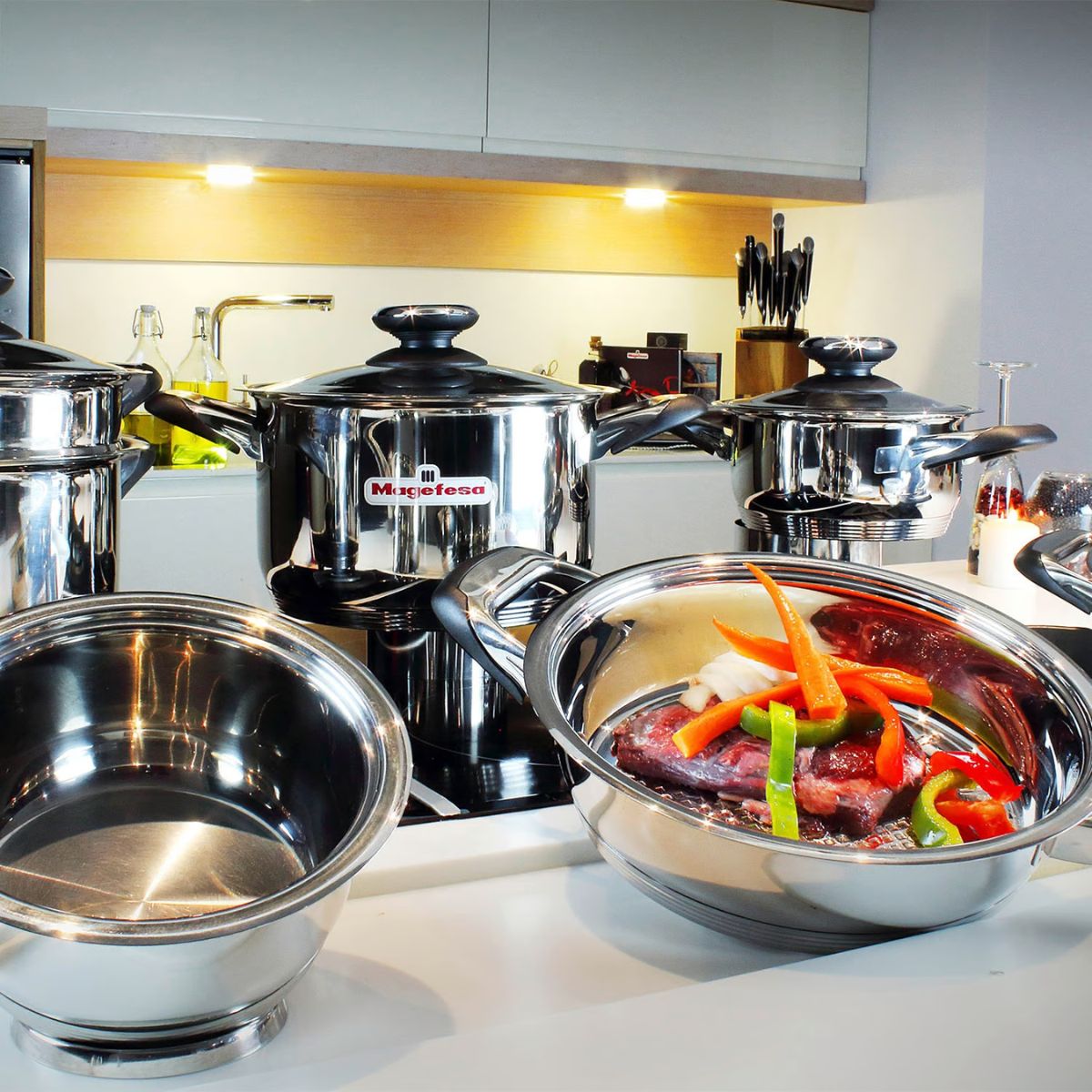 Batería 12 Pzas Ecotherm Aisi 304 Magefesa