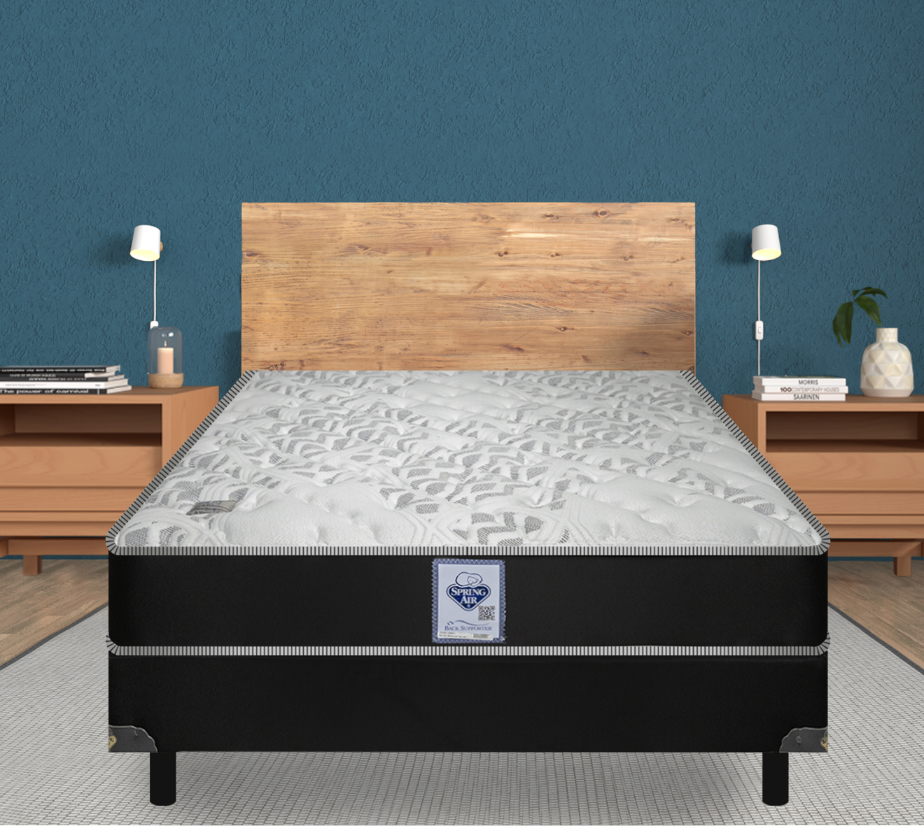 Juego Colchón Más Box Matrimonial Spring Air Healthy