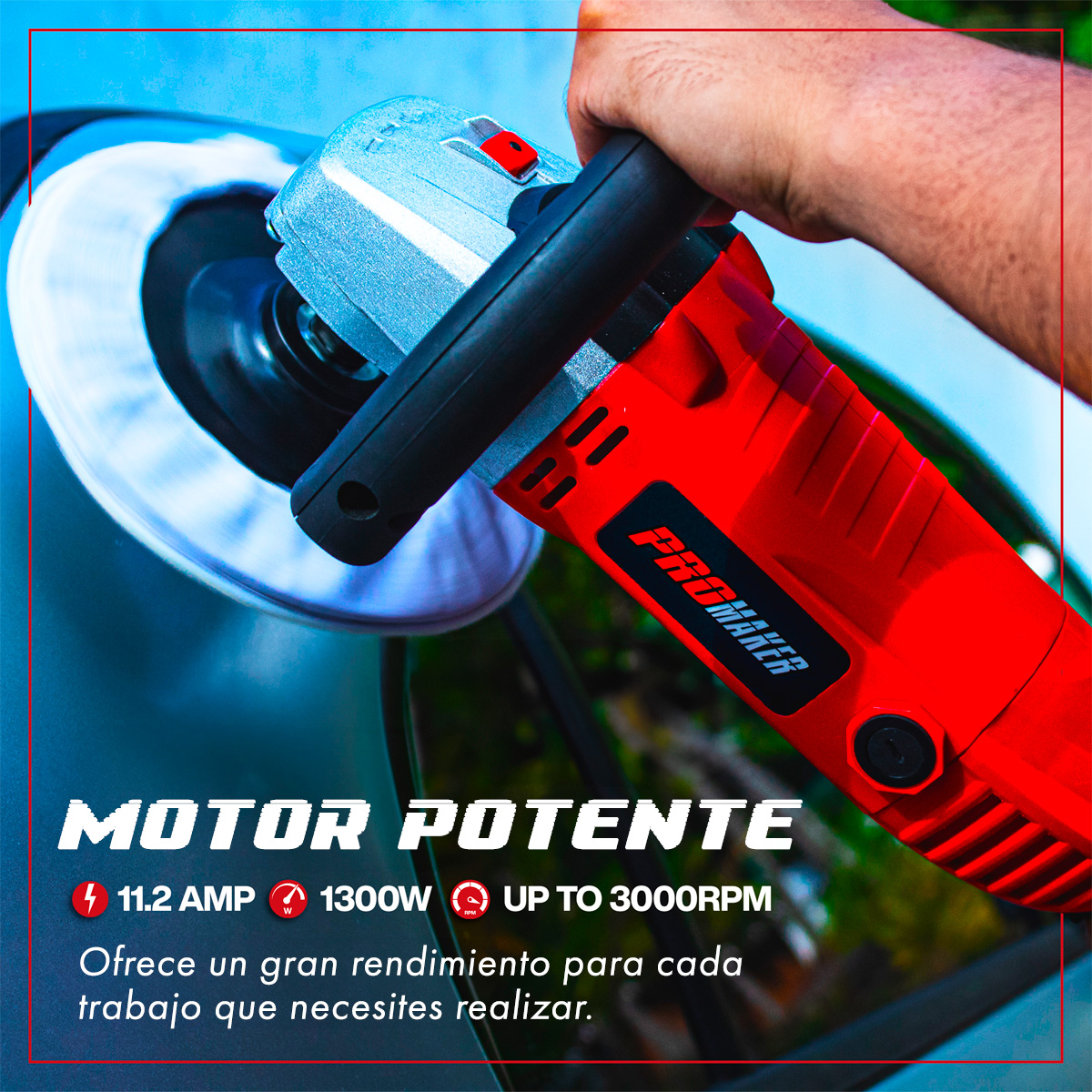 Pulidora con 6 Velocidades Variables Promaker 7"