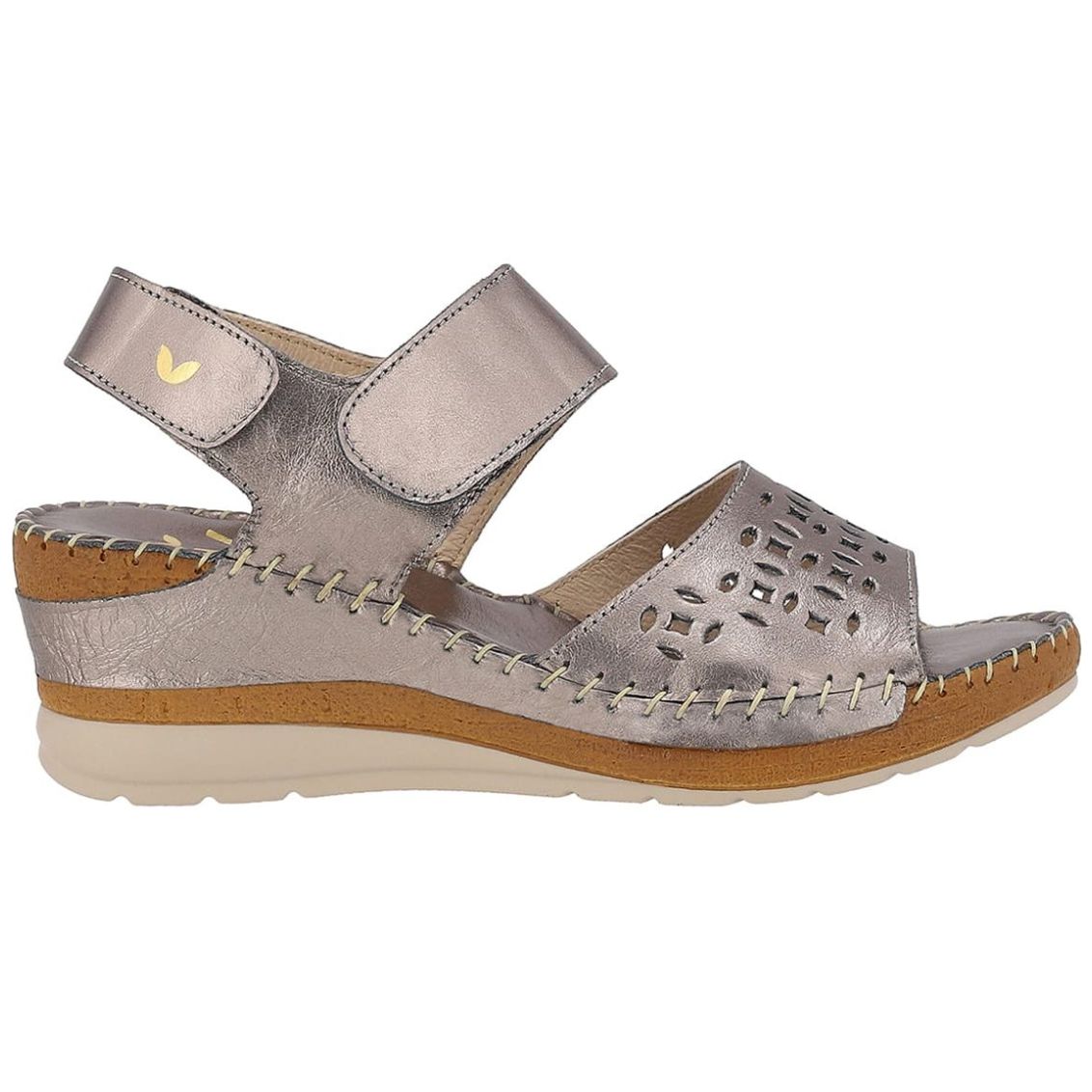 Sandalia Cuña W Confort en Piel para Mujer