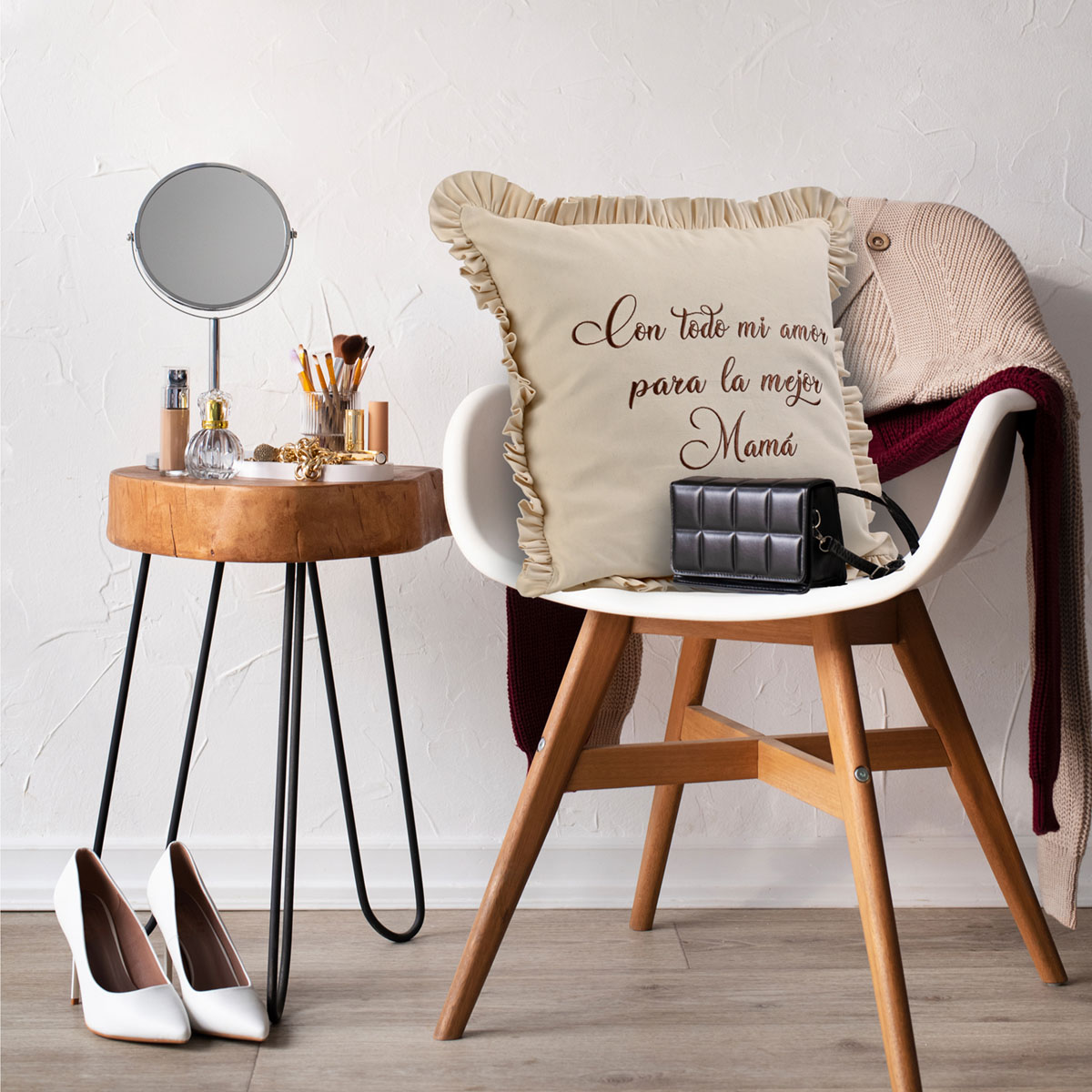 Cojín Bordado con Olán Home Nature