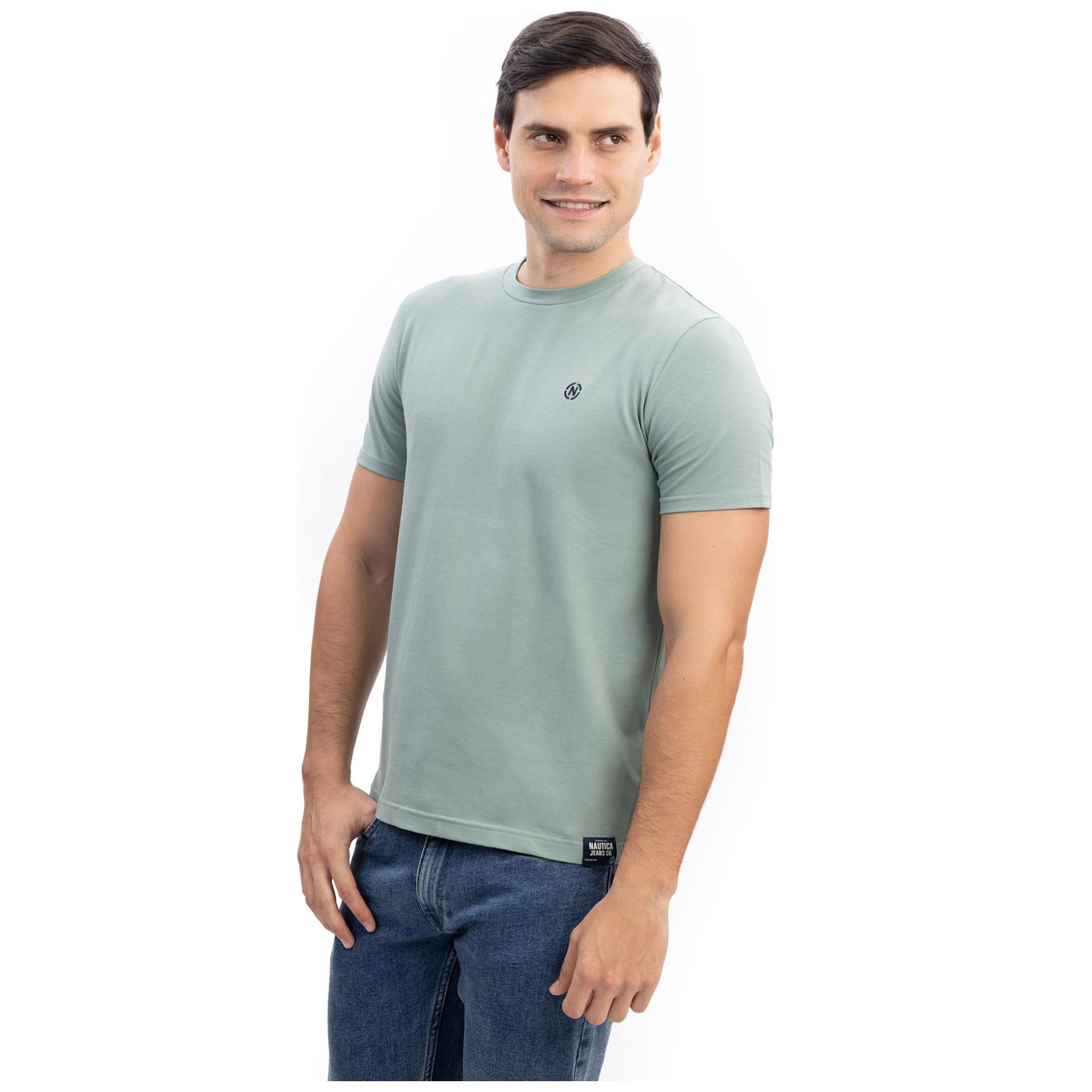 Playera Lisa con Logo Nautica Jeans Co para Hombre