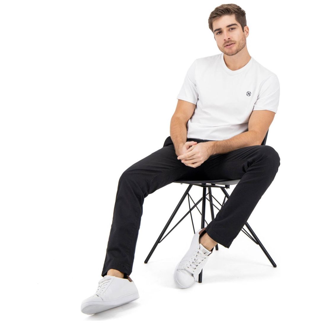 Playera Lisa con Logo Nautica Jeans Co para Hombre