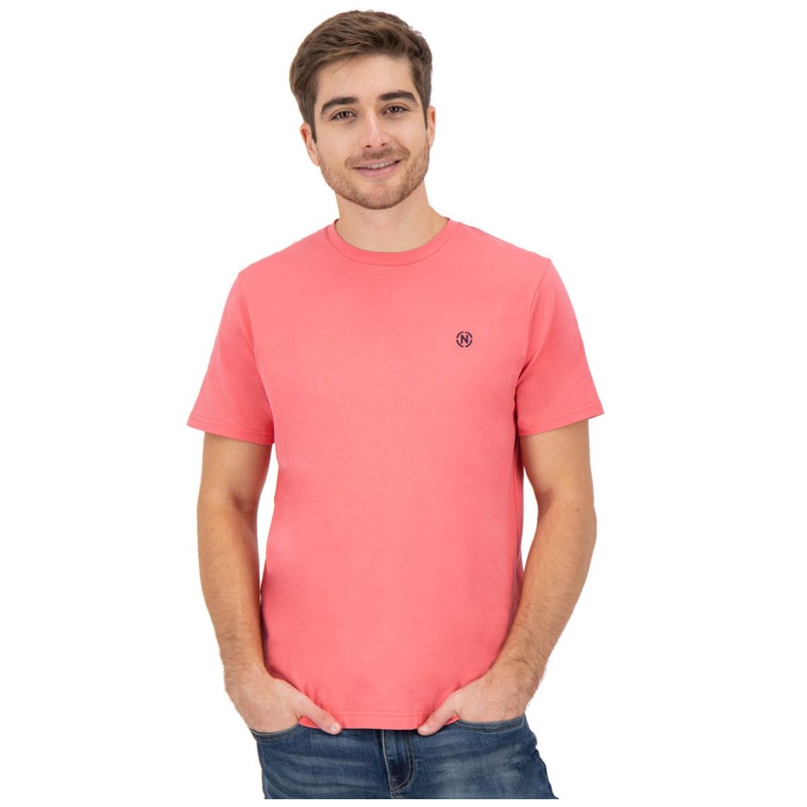 Playera Lisa con Logo Nautica Jeans Co para Hombre