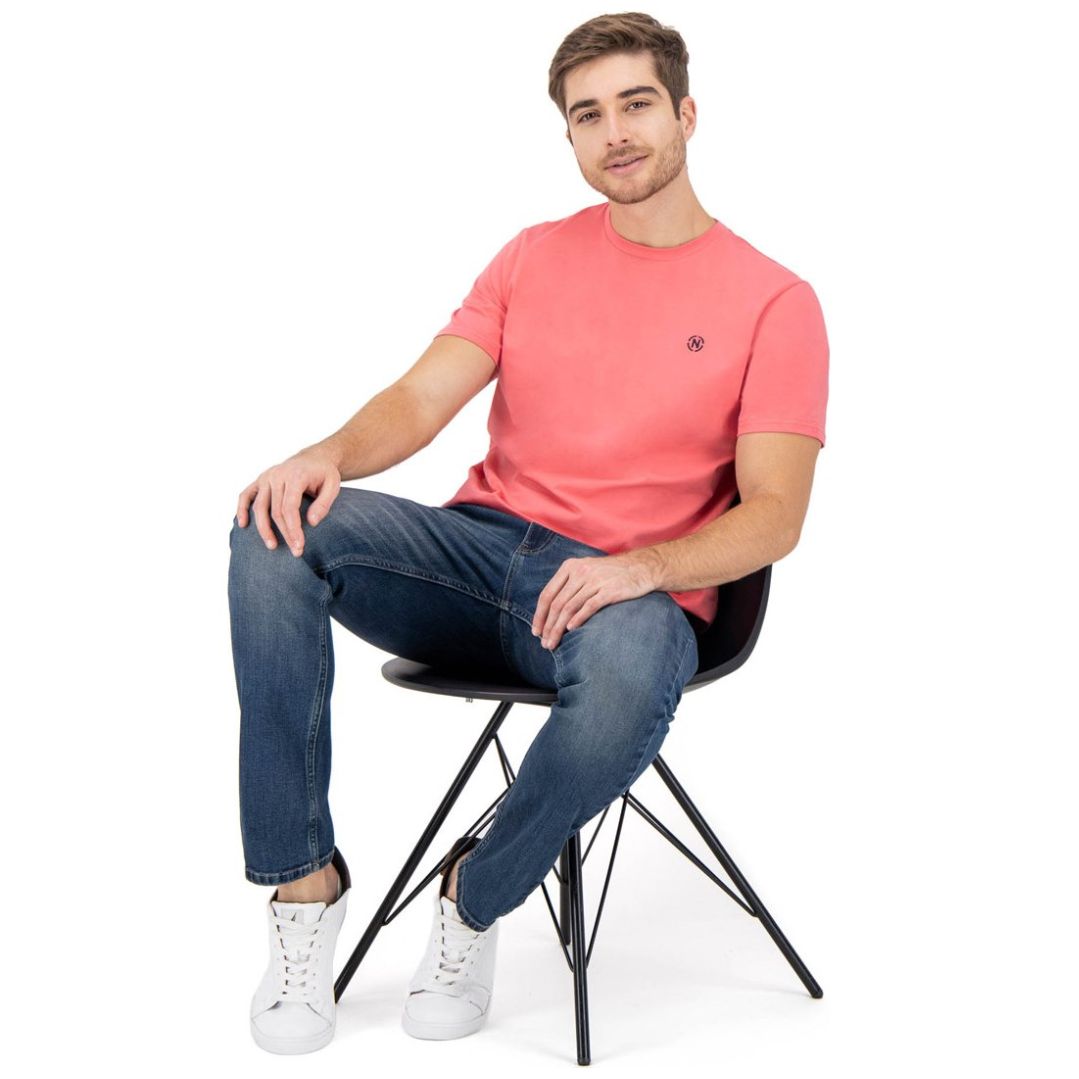 Playera Lisa con Logo Nautica Jeans Co para Hombre