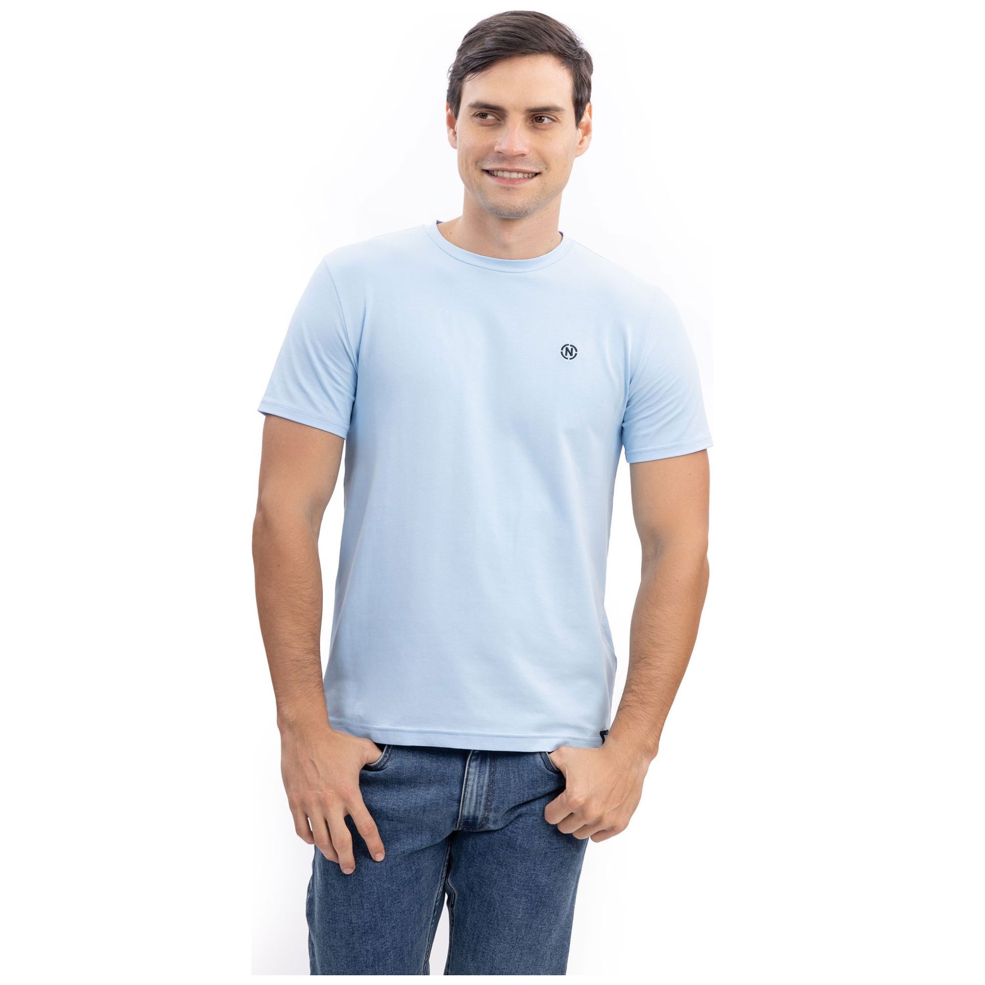 Playera Lisa con Logo Nautica Jeans Co para Hombre