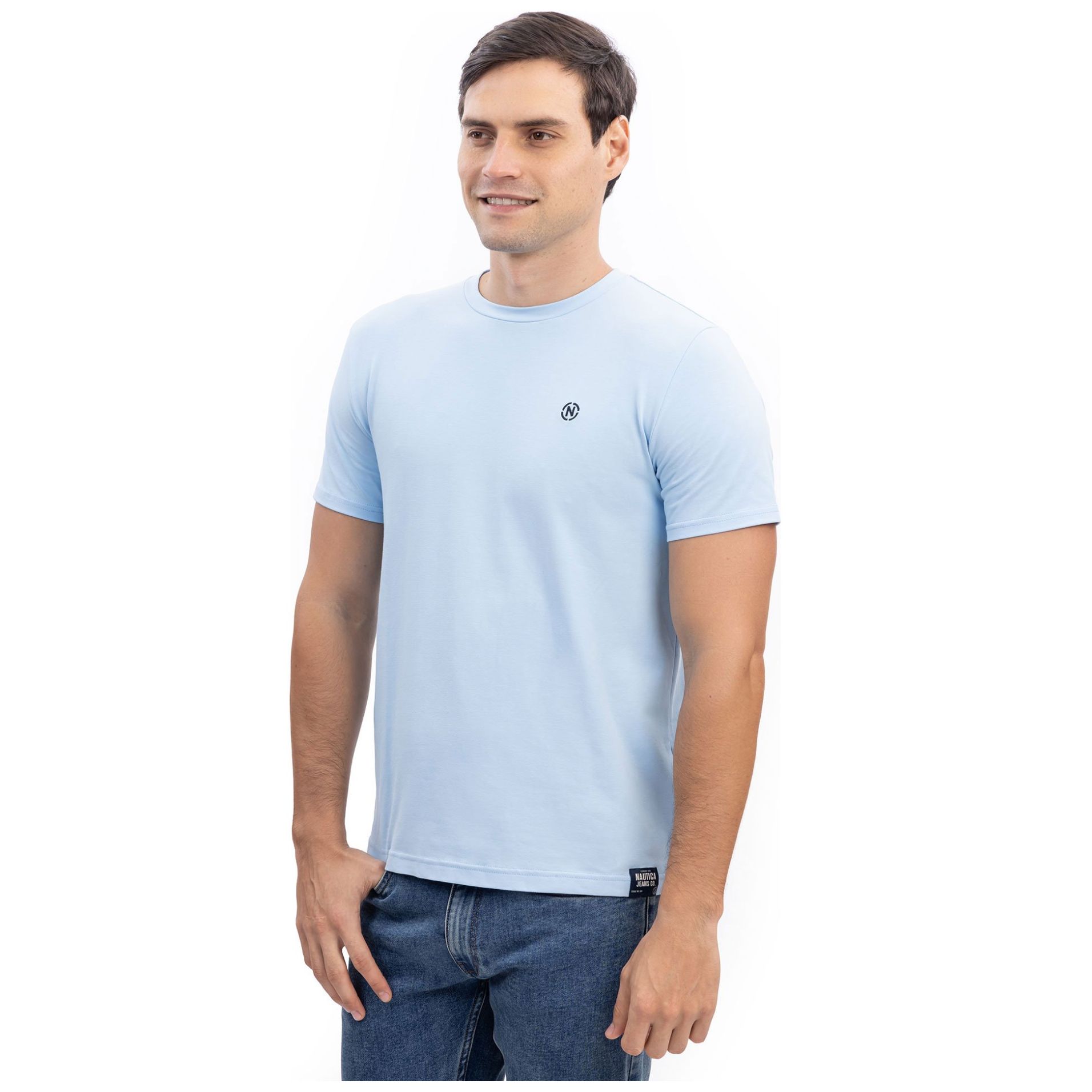Playera Lisa con Logo Nautica Jeans Co para Hombre
