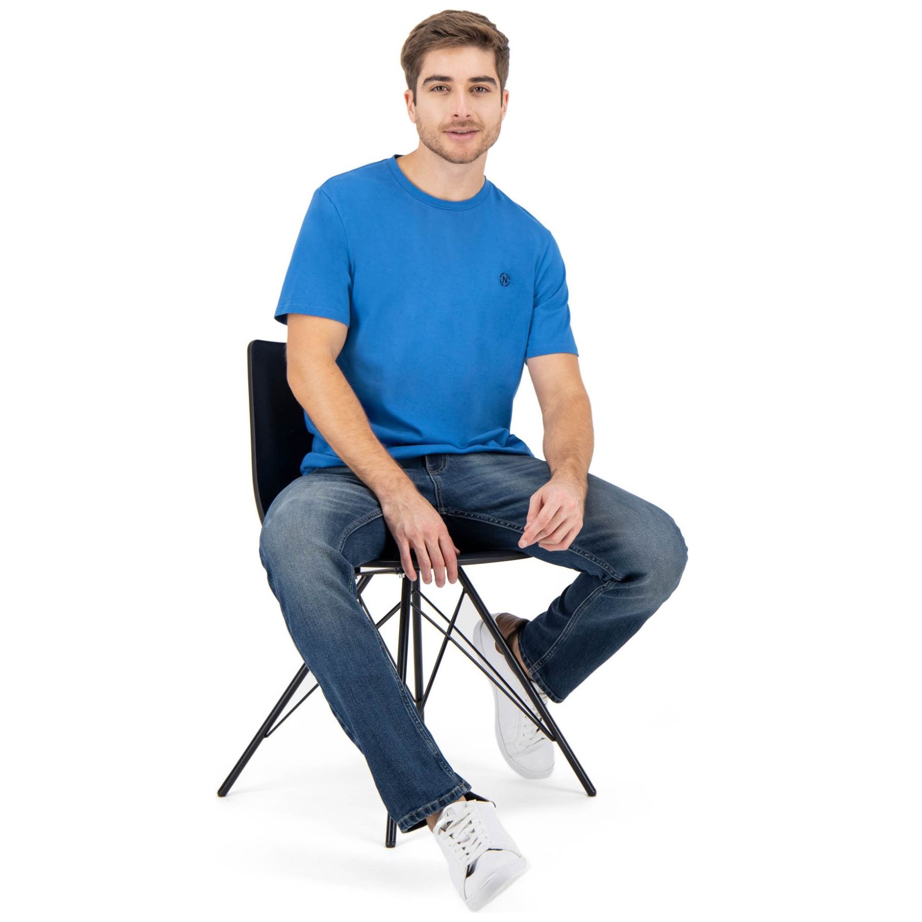 Playera Lisa con Logo Nautica Jeans Co para Hombre