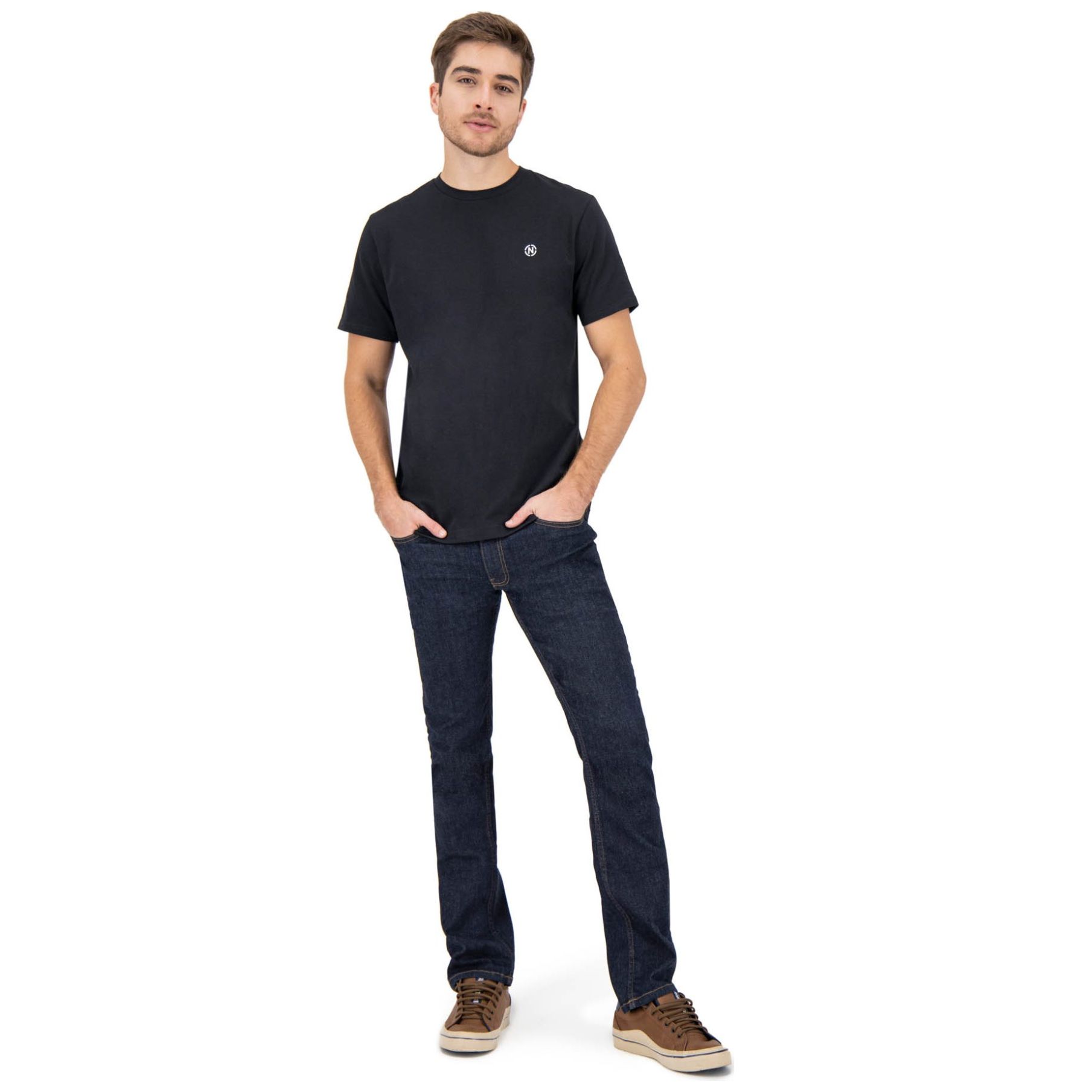 Playera Lisa con Logo Nautica Jeans Co para Hombre