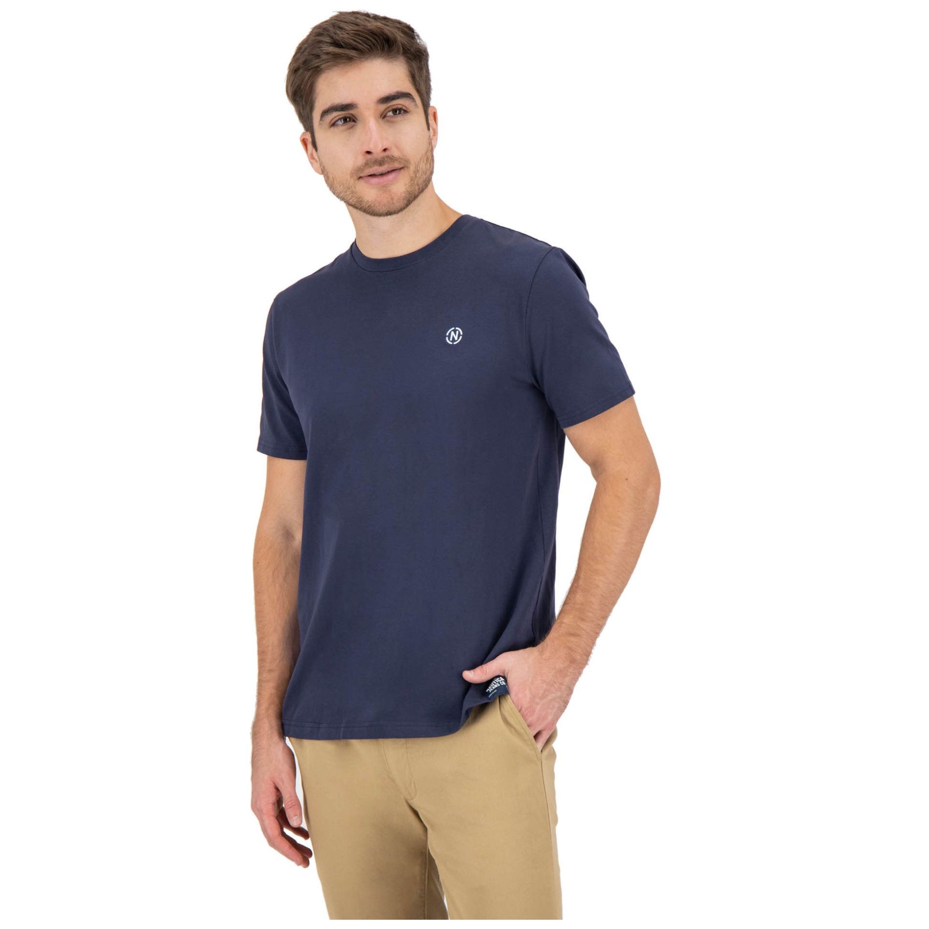 Playera Lisa con Logo Nautica Jeans Co para Hombre