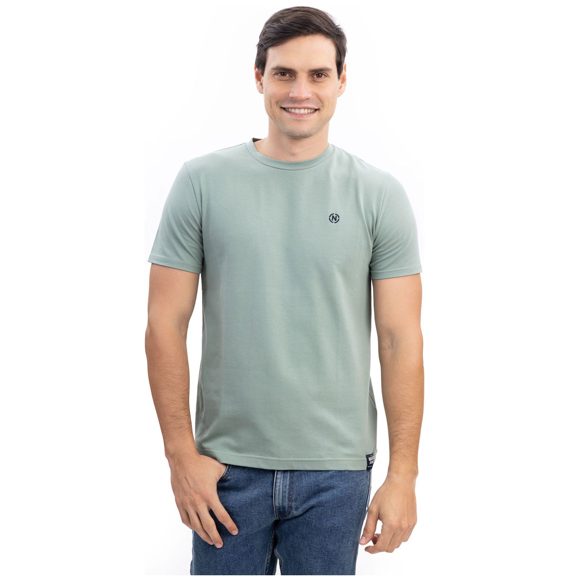 Playera Lisa con Logo Nautica Jeans Co para Hombre