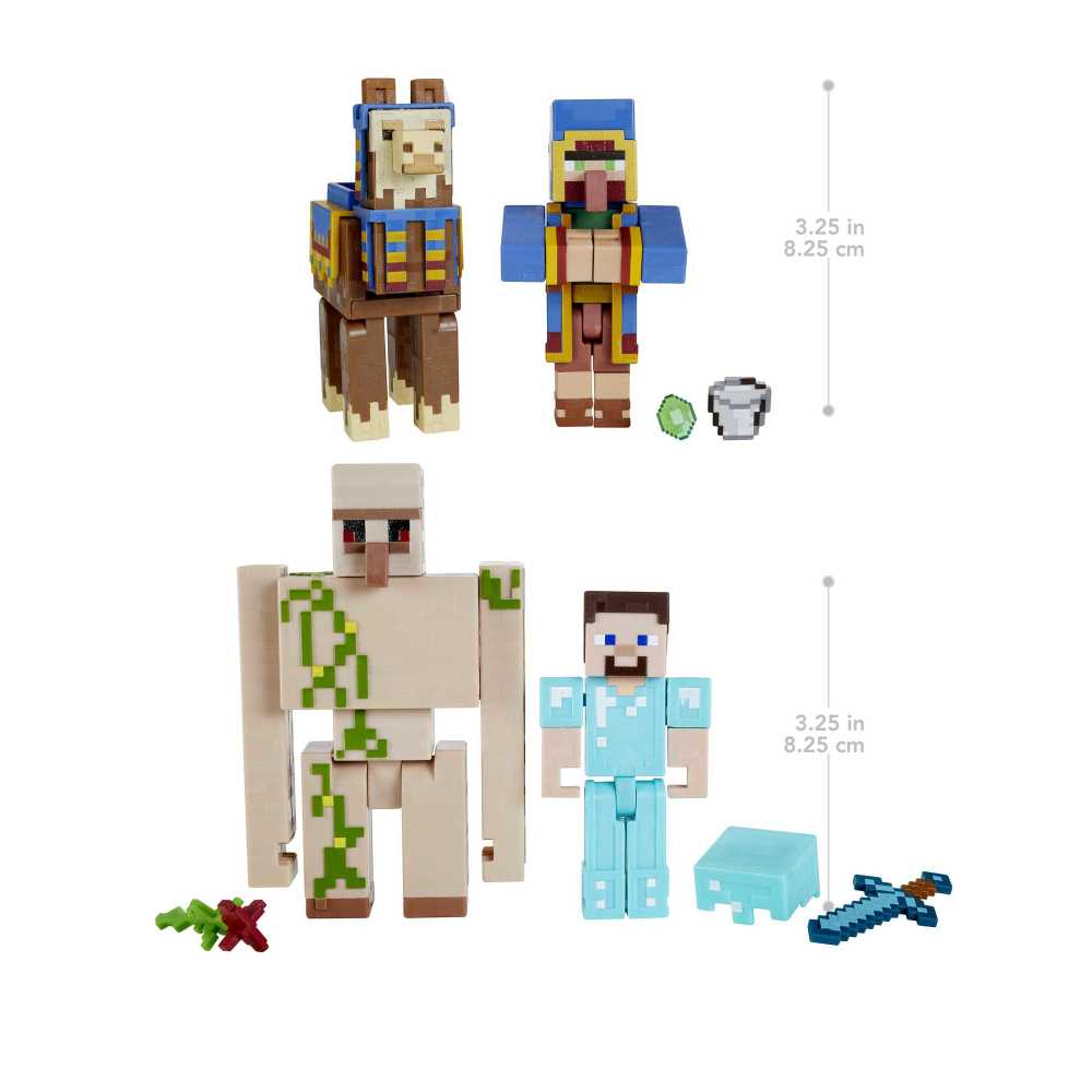 Pack 2 Figuras 3.25" Minecraft