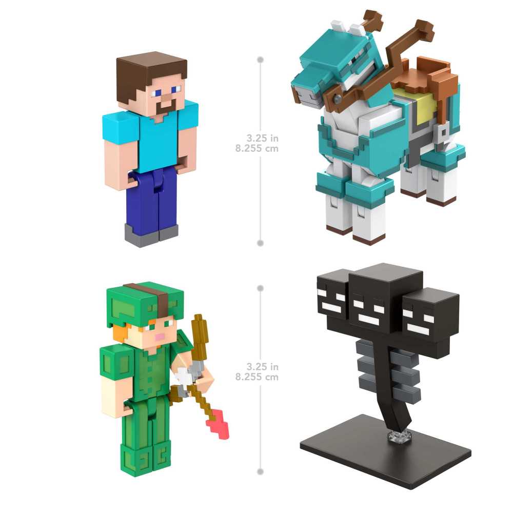 Pack 2 Figuras 3.25" Minecraft
