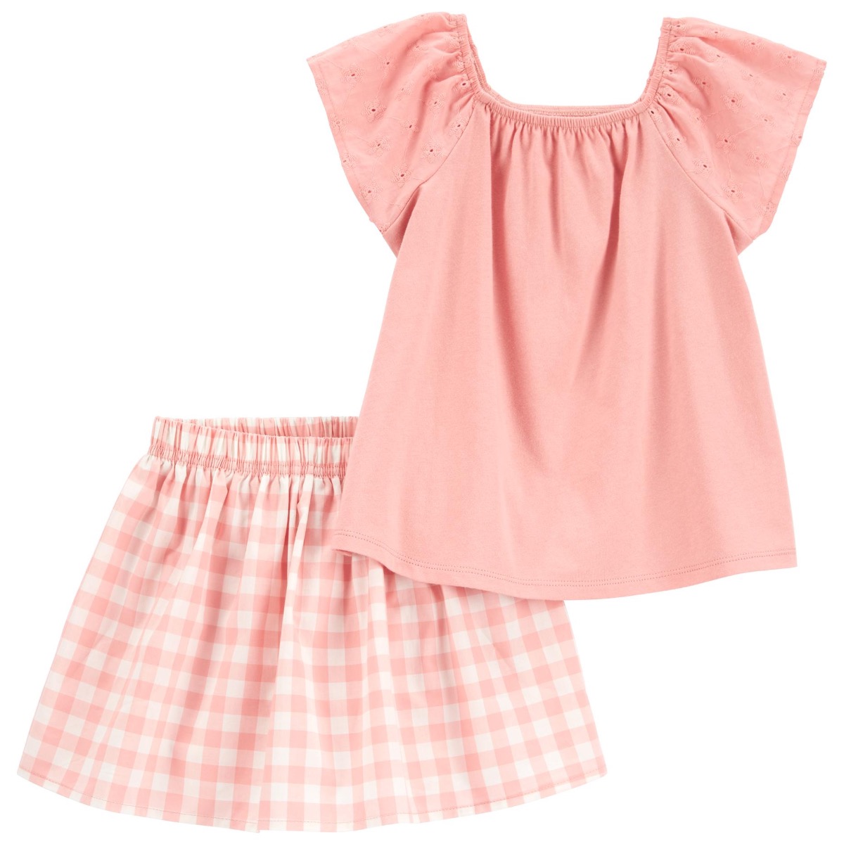 Conjunto de Blusa y Falda Carter's a Cuadros para Bebé Niña