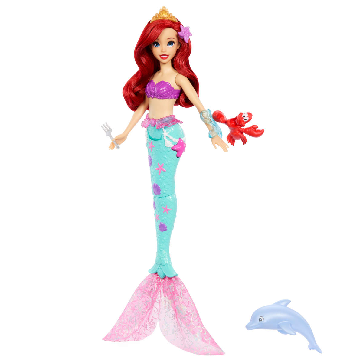 Disney Princesa Set de Juego Ariel con Delfin Y Sebastian