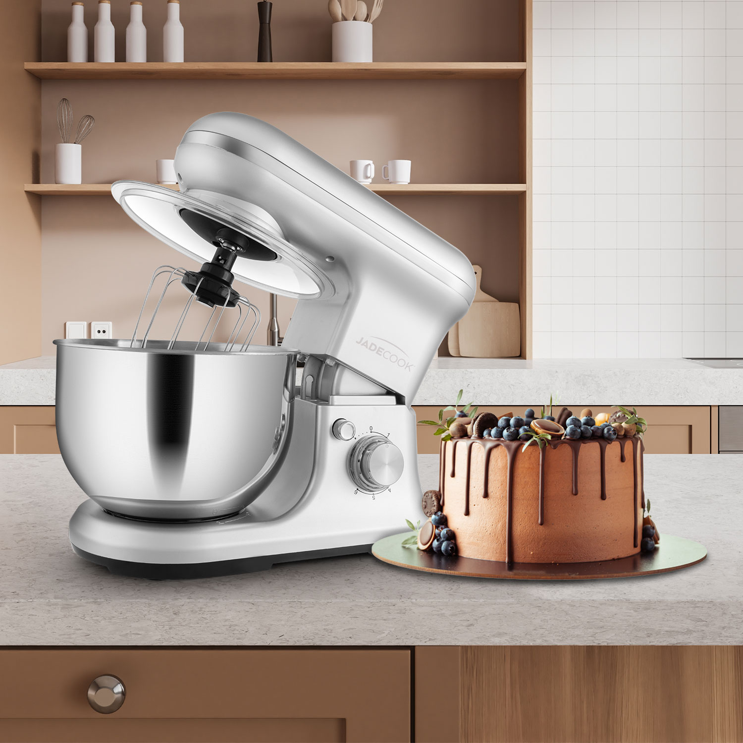 Batidora Planetaria 650W 5 L Plata Jade Cook